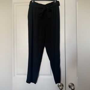 H&M Black Tie-Waist Skinny Trousers